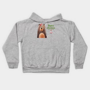 Beary Merry Christmas from Yellowstone National Park Kids Hoodie